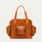 Cabas Lézard Leo Marron Caramel Kocha