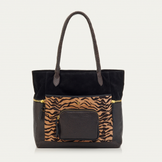 Printed Tora Leather Hugo Bag