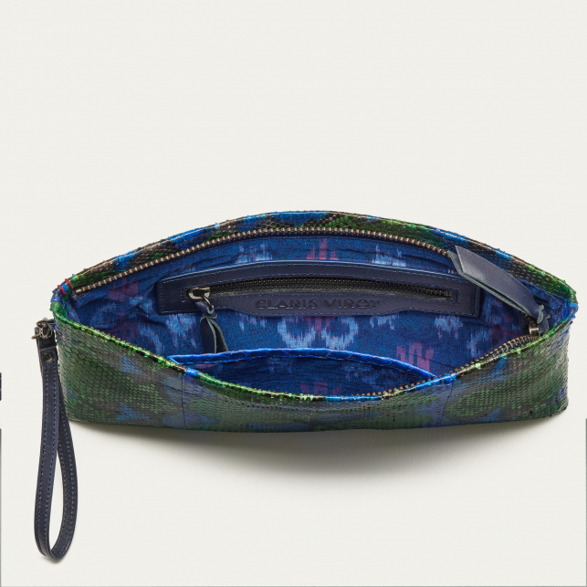 Pochette Python Lou Nénuphar
