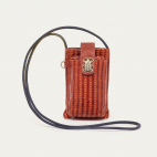 Etui à Telephone Cuir Double Marcus Rouge Brique Rouge Anko