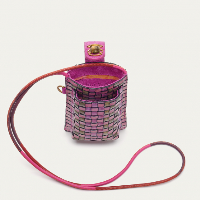 Etui à Telephone Cuir Double Marcus Rose Sakura