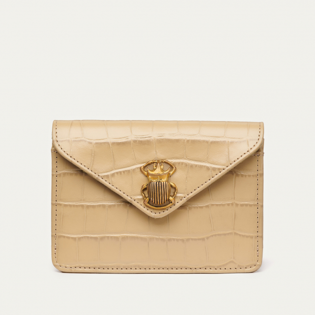 Porte Carte Cuir Embossé Alex Sesame