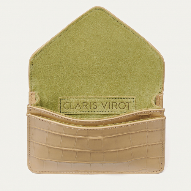Porte Carte Cuir Embossé Alex Sesame