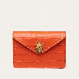 Koi Embossed Leather Card Holder Alex