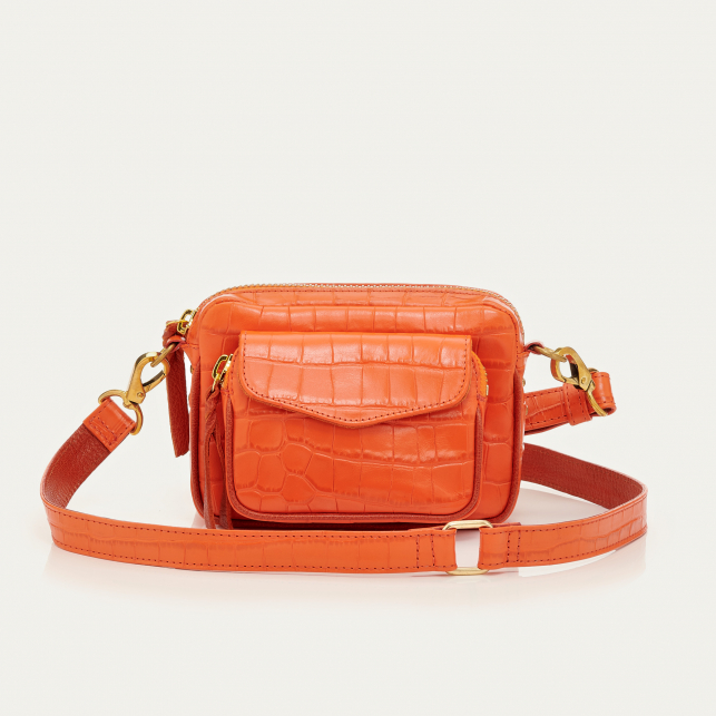 Sac Cuir Baby Charly Orange Koï