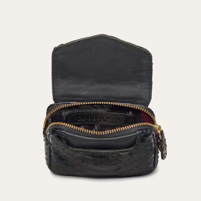 Porte-Monnaie Python Karl Noir