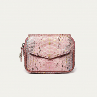 Porte-Monnaie Python Karl Corail Rose