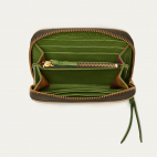 Portefeuille Cuir Embossé Croco Mini Bob Sesame