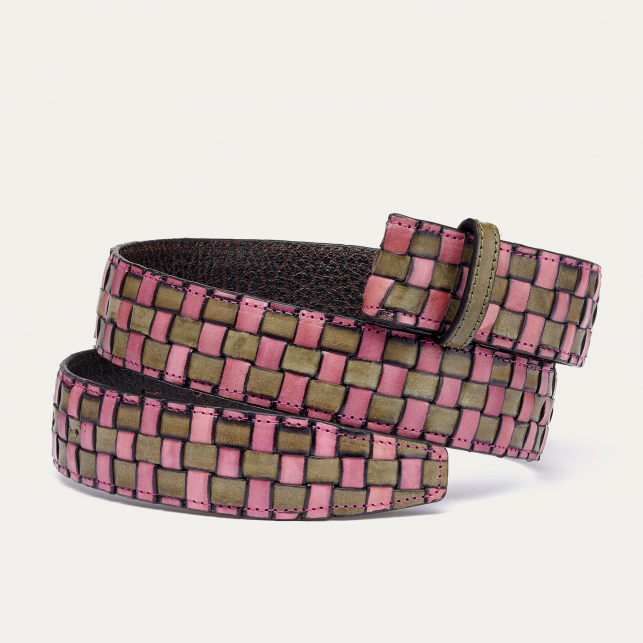 Sakura Woven Leather Belt