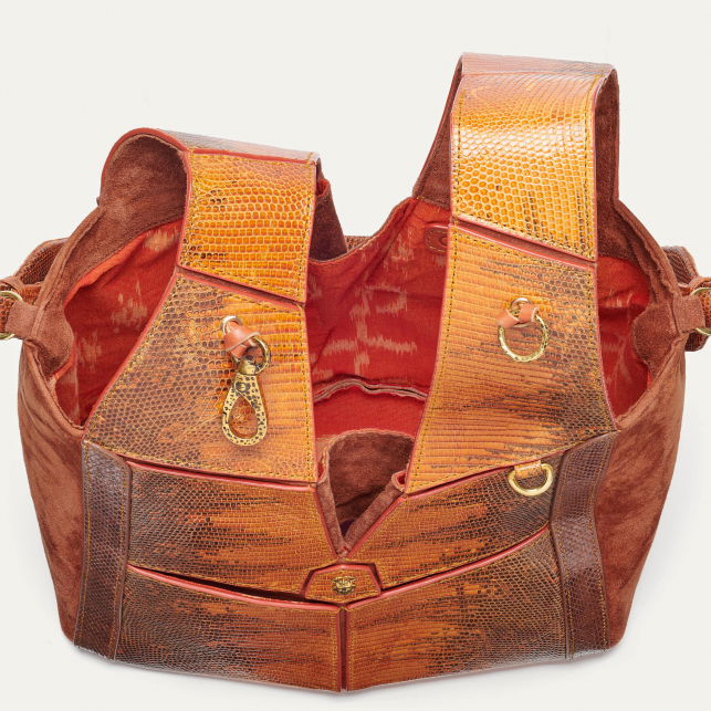 Sac Lézard Mina Marron Caramel Kocha