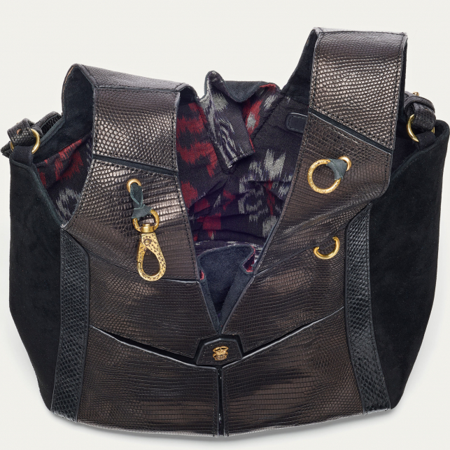 Sac Lézard Mina Noir