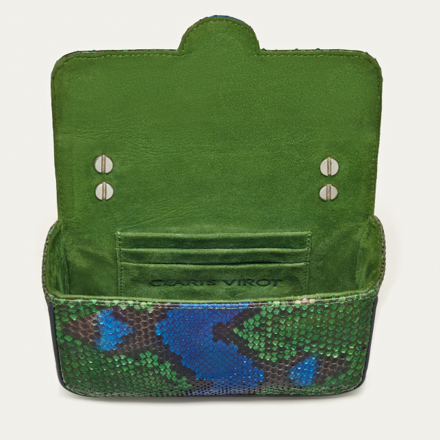 Sac Python Mini Ava Bleu Vert Nénuphar