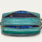 Sac Python Lézard Lily Bleu Lagon