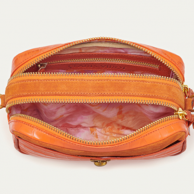 Sac Cuir Lily Orange Koï