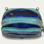 Sac Python Lézard Clara Bleu Lagon