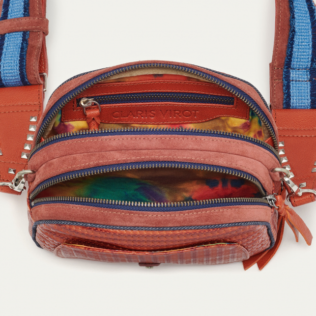 Sac Cuir Embossé Tressé Clara Rouge Brique Rouge Anko