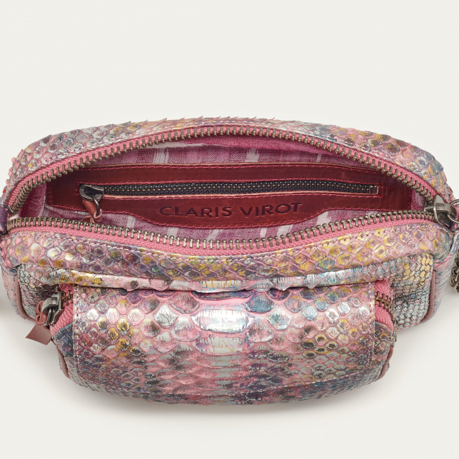 Sac Python Charly Corail Rose