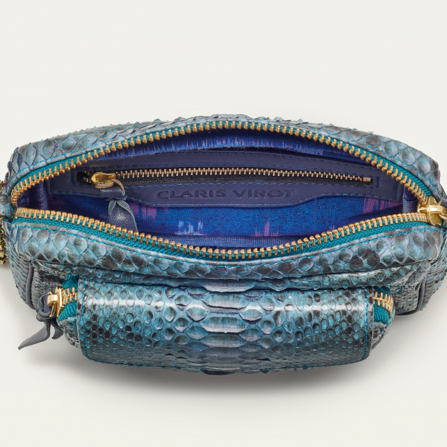 Sac Python Charly Bleu Lagon
