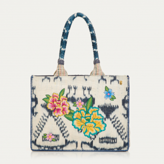 Embroidered Blue Timor Archi Bag