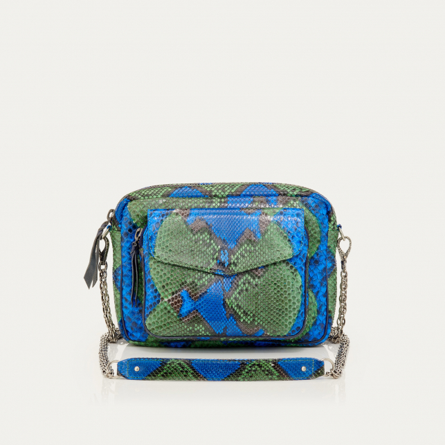 Sac Python Big Charly Bleu Vert Nénuphar