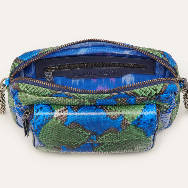 Sac Python Big Charly Bleu Vert Nénuphar