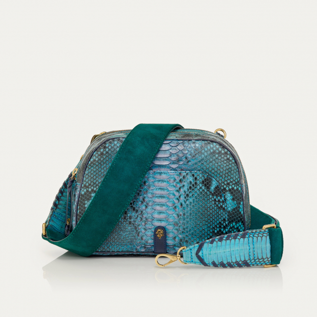 Sac Python Big Clara Bleu Lagon