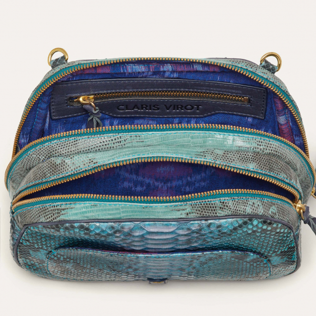 Sac Python Big Clara Bleu Lagon