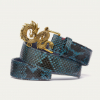Lagoon Python Belt Dragon Gold Buckle