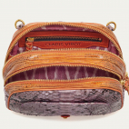 Sac Python et Lézard Rose Parme Paruma Clara