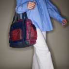 Purple Python Leo Bag
