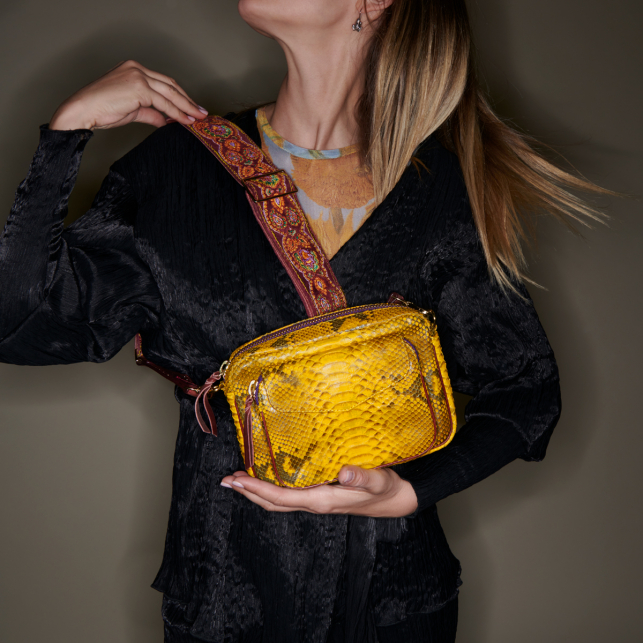 Sac Python Charly Jaune Safran