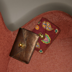Porte Carte Alex Cachemire Violet