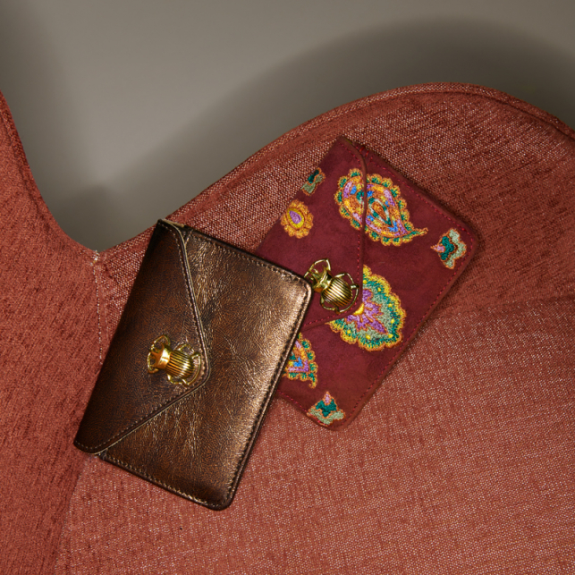 Purple Cashmere Card Holder Alex