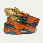 Kingfisher Python Golden Frog Belt
