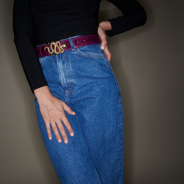 Ceinture Python Violet