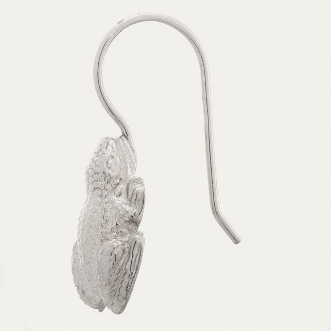 Silver Frog Earring