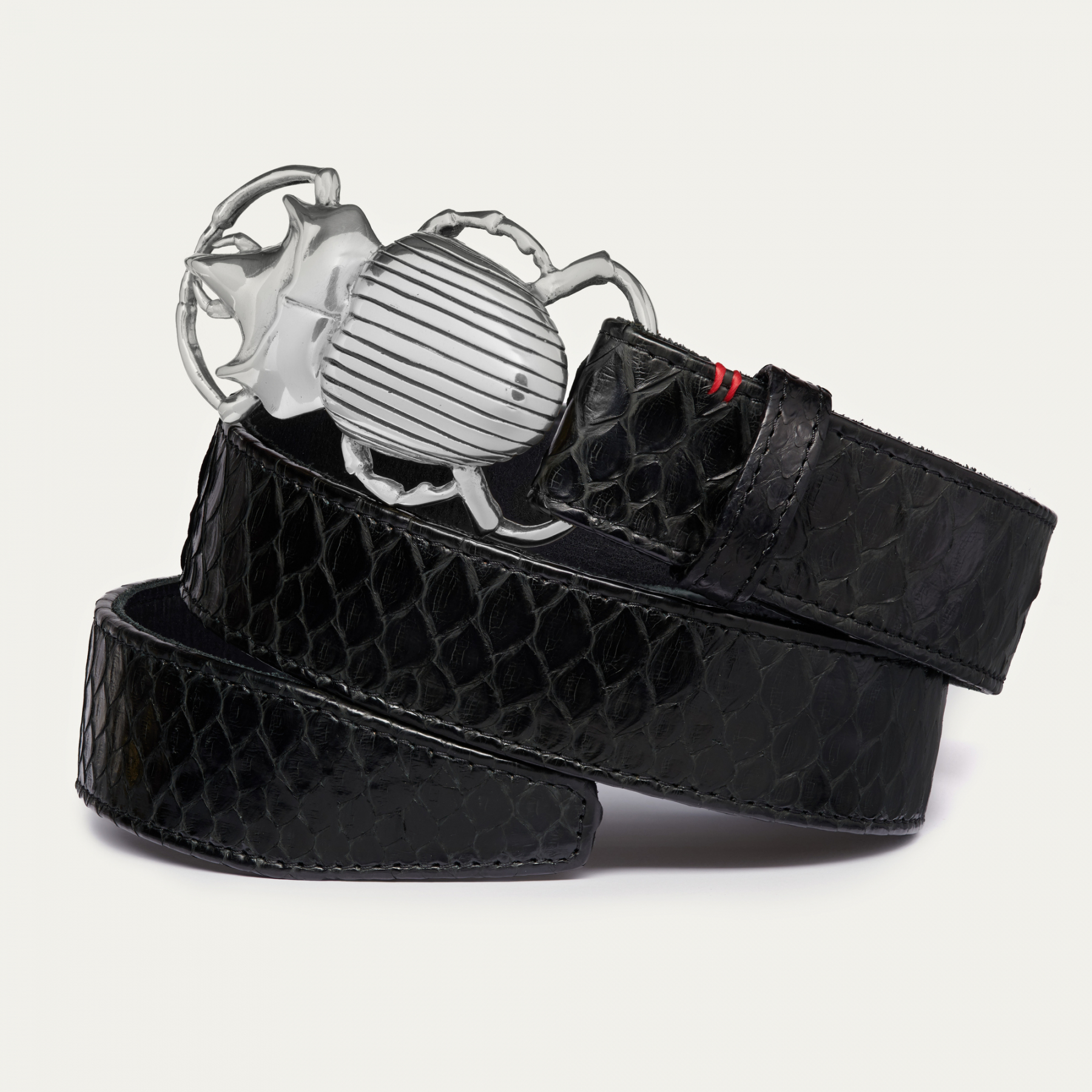 Ceinture noire on sale boucle argent