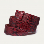 Ceinture Python Bordeaux Dallas Noire Or