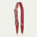 Woven Burgundy Leather Strap