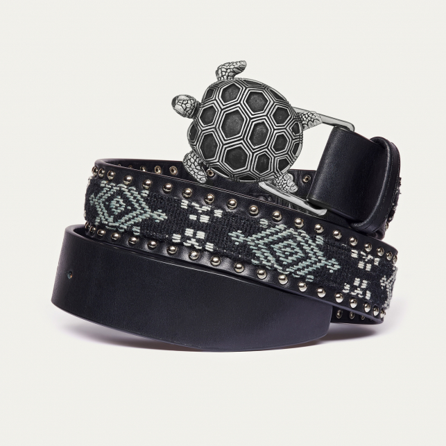 Ceinture Sumba Clous Tortue Argent