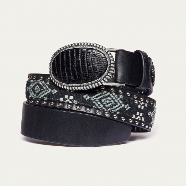 Ceinture Cuir Sumba Dallas Noir