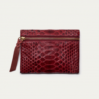 Coin Holder Olivia Python Burgundy