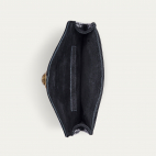 Black Croco Embossed Leather Card Holder Alex