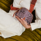 Sac Python et Lézard Rose Parme Paruma Clara