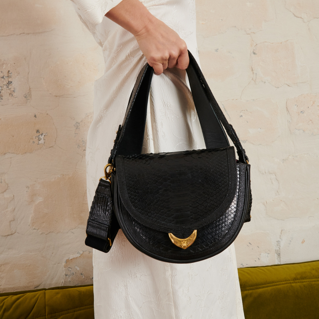 Sac Python Big Victoria Noir