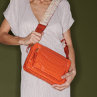 Sac Cuir Big Charly Orange Koï