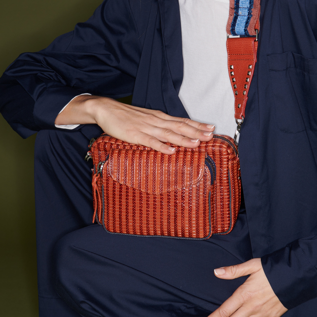 Sac Cuir Charly Rouge Brique Rouge Anko