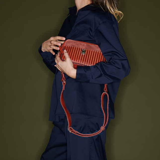 Sac Cuir Lily Rouge Brique Rouge Anko