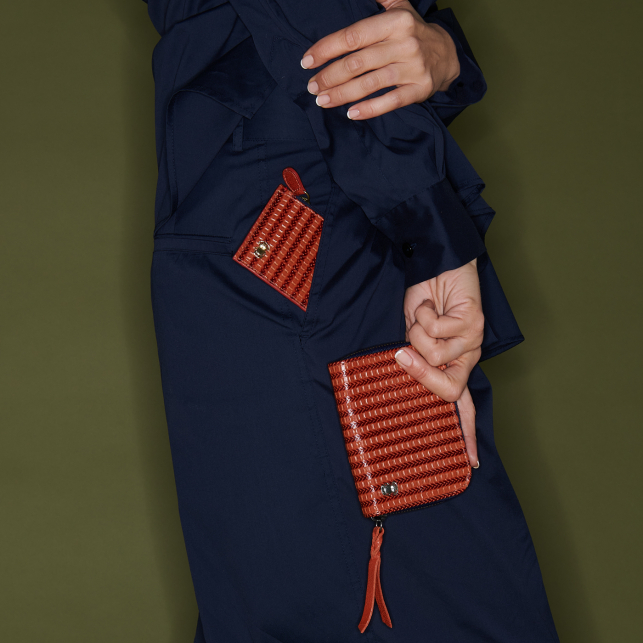 Anko Embossed Braided Mini Bob Wallet