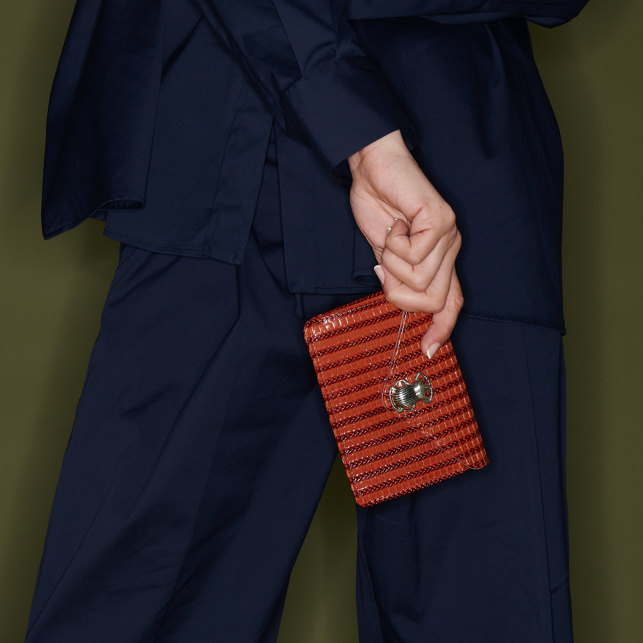 Porte Carte Cuir Embossé Tressé Alex Anko